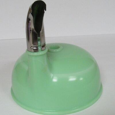 Vintage Jadite Mixer Bowl With Metal Attachment 
