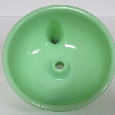 Vintage Jadite Mixer Bowl With Metal Attachment 