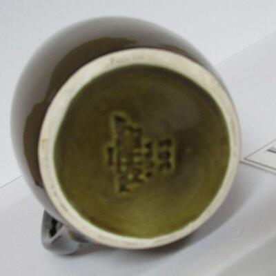 Pfaltzghraff Coffee Pot Green Brown Drip Glaze 