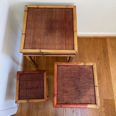 Lot 63 - Bamboo Style Nesting Tables