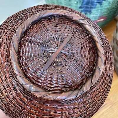 Lot 64 - Large Painted Basket & More