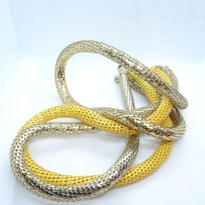 Swirl Mesh 3 Strand Necklace 