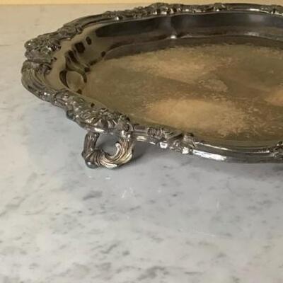 253 - ROGERS Heavy Silver-plate Footed Platter