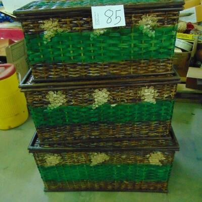Item 85  Wicker chests