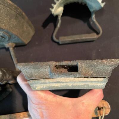 Lot 73 - Old-Fashioned Irons and Thermometer 