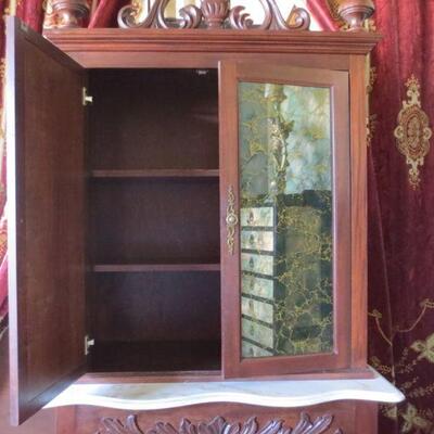 355 - Magnificent Custom Made Hand Carved Cabinet 