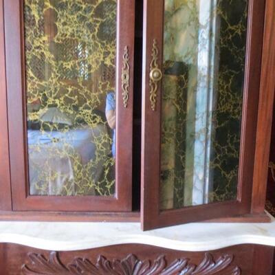 355 - Magnificent Custom Made Hand Carved Cabinet 