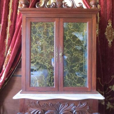 355 - Magnificent Custom Made Hand Carved Cabinet 