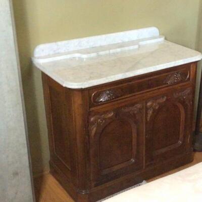 357 - Antique Marble Top Wash Stand 