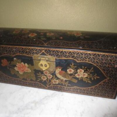 361 - Appealing & Nicely Painted Decorative Trunk Style Box 