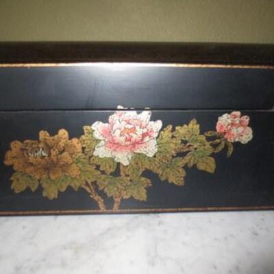 361 - Appealing & Nicely Painted Decorative Trunk Style Box 