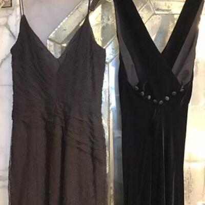 C130 - 2 Long Black Formal Dresses Size S