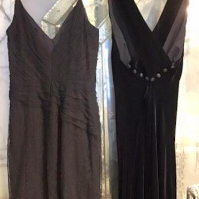 C130 - 2 Long Black Formal Dresses Size S