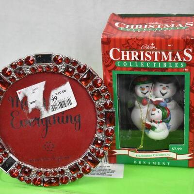 9pc Christmas: Ornaments, Bell, Pillow, & more!