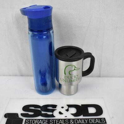 Contigo Water Bottle, Blue & Ducks Unlimited Travel Mug