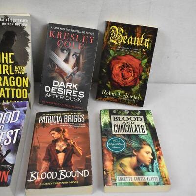 8 Paperback Novels, Fantasy - Storm Front to Blood and Chocolate