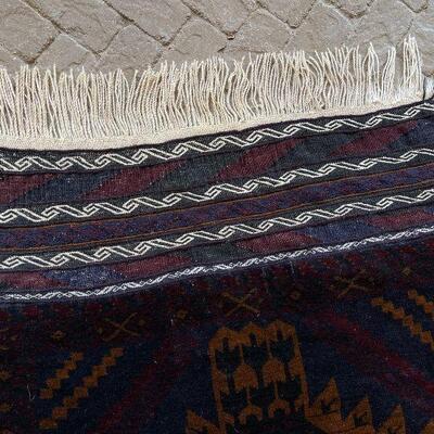 Vintage Hand Crafted Persian Rug Diamond Shaped Gul 35X50