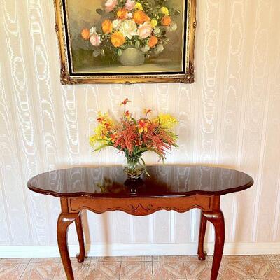 Lot 8  Entry Way Table Queen Anne Style