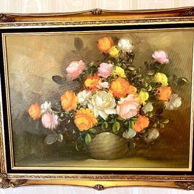 Lot 9  Vintage Studio Art Signed Floral Painting