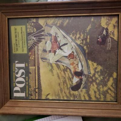 4 norman Rockwell Post magazine covers framed