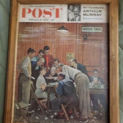 4 norman Rockwell Post magazine covers framed
