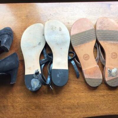 C136 - UGG Sandals & 2 Pairs of Stuart Weitzman Shoes