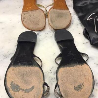 C138 - 2 Pairs Giuseppe Zanotti Design Jeweled Sandals w/ dustbag