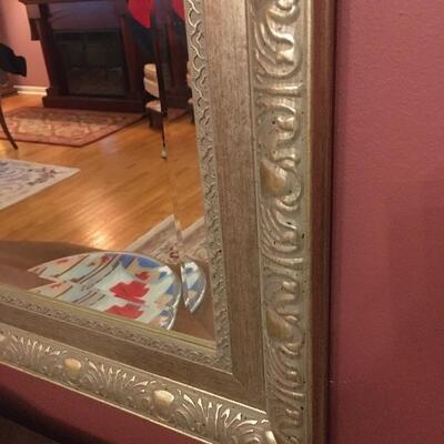 Silver frame mirror 