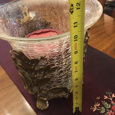 Glass candle holder 