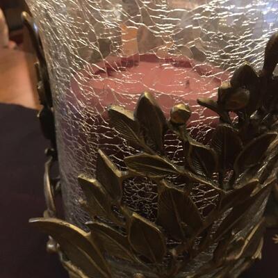 Glass candle holder 