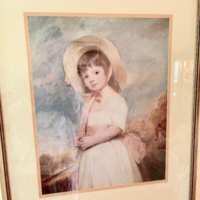 Lot 16  "Miss Willoughby" Framed Art Print Original by George Romney 