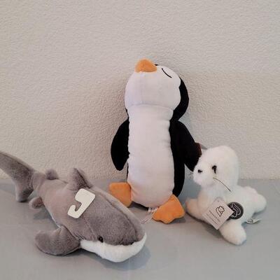 Lot 173: New Shark, Penguin and Seal Plush
