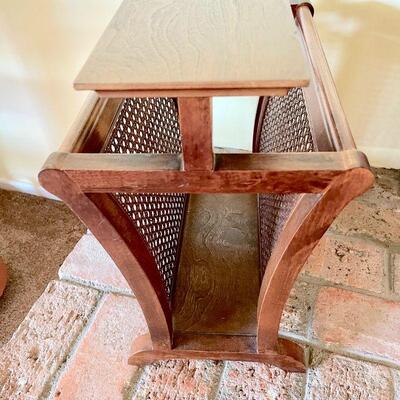 Lot 30 Wood & Cane Magazine Holder