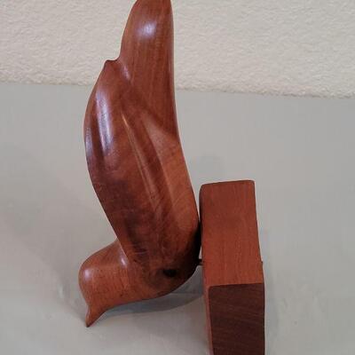 Lot 195:  Vintage Teak Bird and Hen