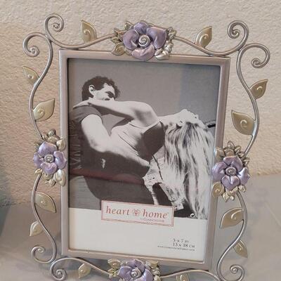 Lot 201: New Marjolein Bastin Photo Frame and Metal Flower Frame