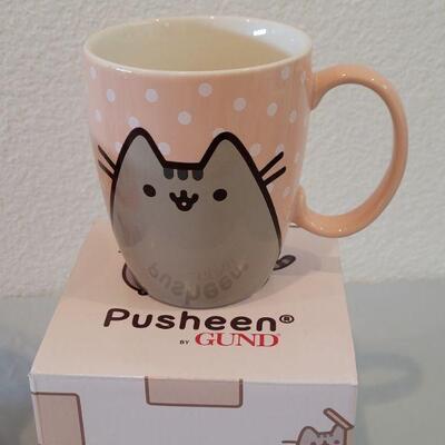 Lot 206: (2) New Coffee Cups- Sarah Burch and Gund Pusheen
