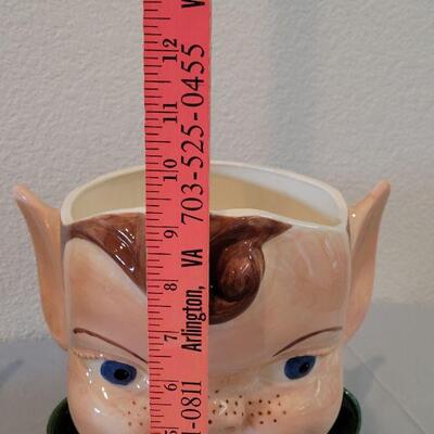 Lot 208:  (2) Fairy Head Planters (no drain holes)