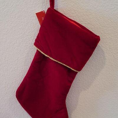 Lot 214: (5) New Red Velvet Stockings