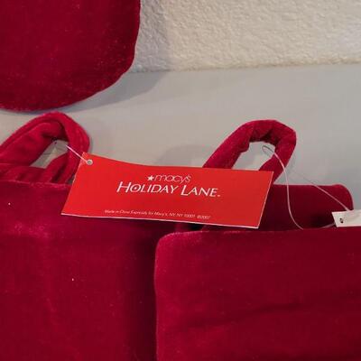 Lot 214: (5) New Red Velvet Stockings