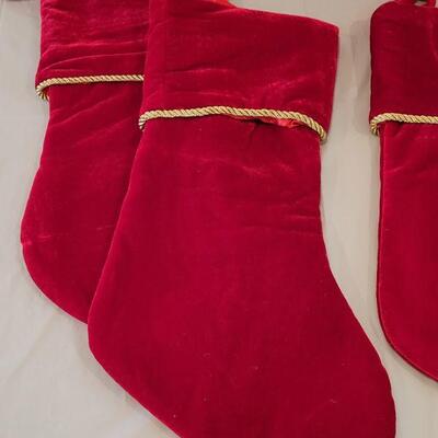 Lot 214: (5) New Red Velvet Stockings