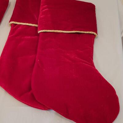 Lot 214: (5) New Red Velvet Stockings
