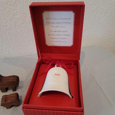 Lot 215: Christmas Ornaments, Nativity and 2007 Christmas Bell
