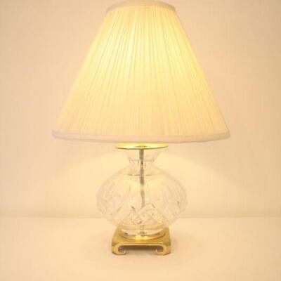 Lot #106: Vintage Handblown Waterford Crystal Small Table Lamp