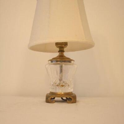 Lot #107: Vintage Handblown Waterford Crystal Miniature Table Lamp