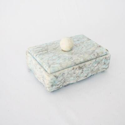 Lot #168: Marbled Stone Trinket Box 