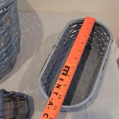Lot 223: (3) Blue Baskets Lot