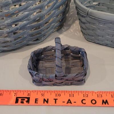 Lot 223: (3) Blue Baskets Lot