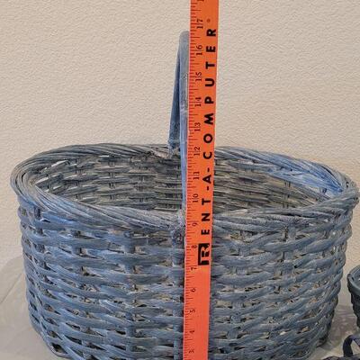 Lot 223: (3) Blue Baskets Lot