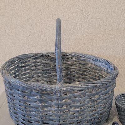Lot 223: (3) Blue Baskets Lot