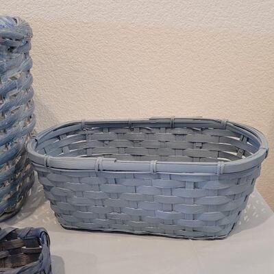 Lot 223: (3) Blue Baskets Lot